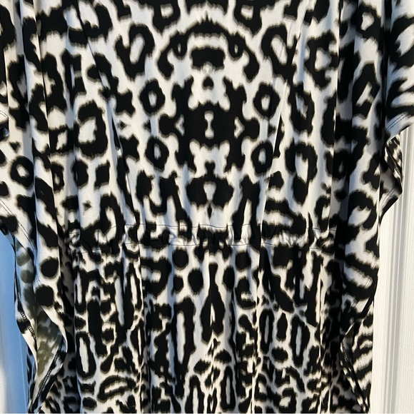 Calvin Klein Women’s Leopard Print Short Dolman Sleeve Tunic / Kaftan Top Size 6 - Picture 12 of 15